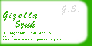 gizella szuk business card